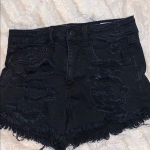 distressed denim shorts